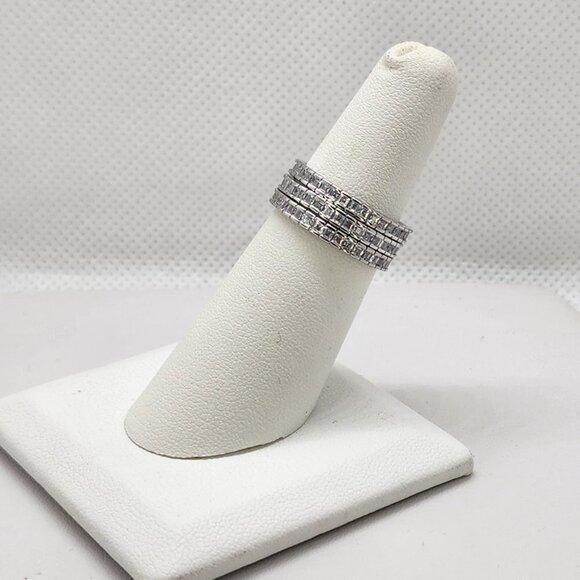 Brand New Sterling Silver 925 3pcs Gemstones Ring - Picture 2 of 5